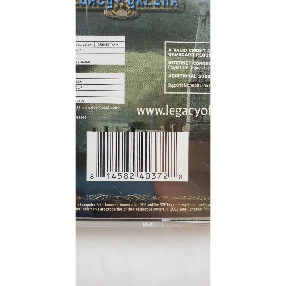 Everquest: The Legendary Of Ykesha PC CD-ROM Computer Game